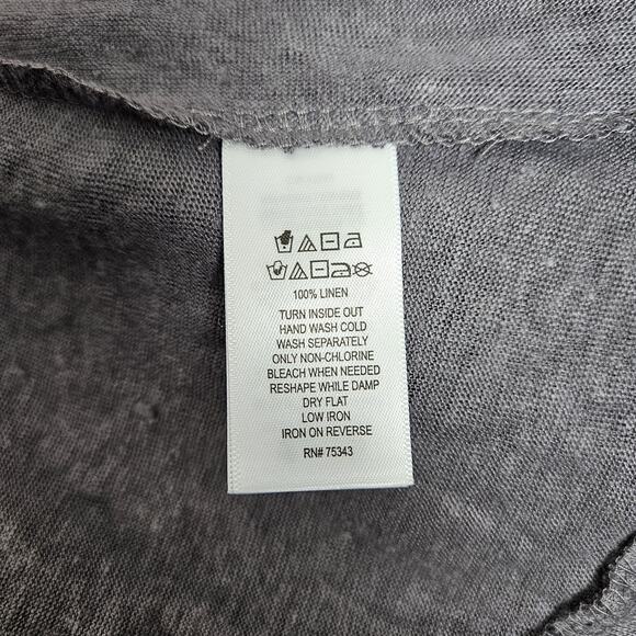 Tahari 100% Linen Cardigan Sweater Gray Open Front Women’s Size Xs Oversized - Picture 4 of 5